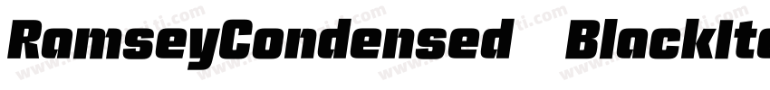 RamseyCondensed BlackItalic字体转换